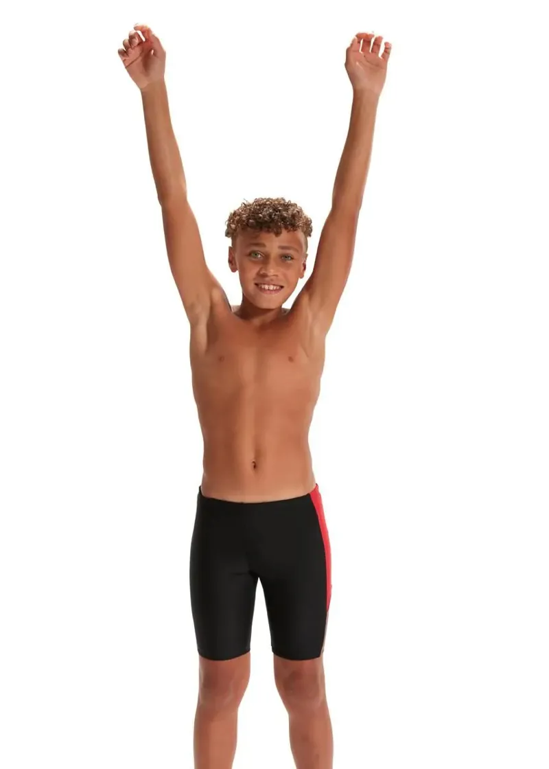 Speedo Boys Dive Jammer Black/Fed Red/Dove Grey-3